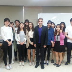Photo of John McCarthy with CSD students at Hallym University