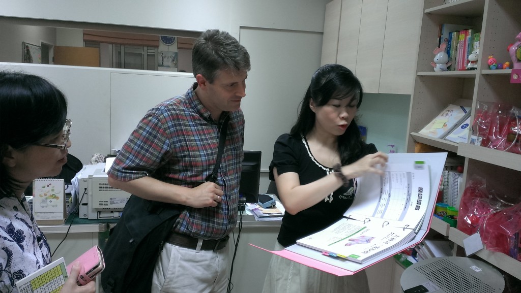 Photo of John McCarthy at Love Home-Maria Social Welfare Foundation in Taichung, Taiwan with Iris Lee, SLP